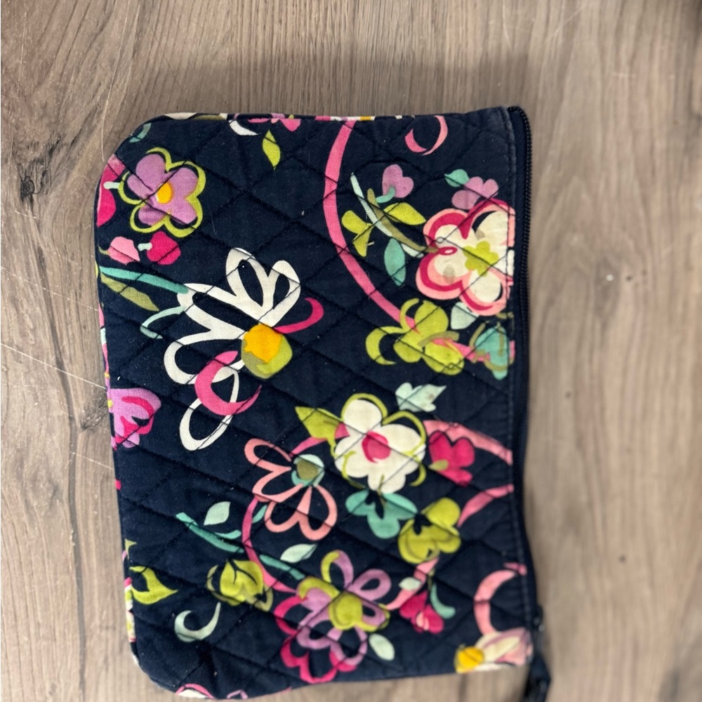 Vera Bradley Floral Quilted Bag - Black, Pink, Yellow